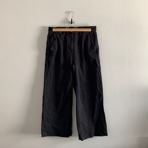 EVERLANE Wide Leg Cropped Black denim pants